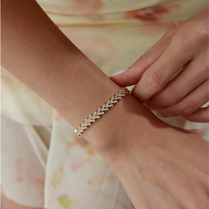 Full Taşlı Balık Sırtı Bileklik - Rayna (1)