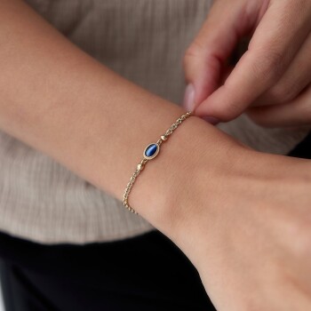 Gece Mavisi Halat Vintage Bileklik - Koçak