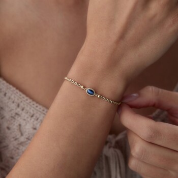 Gece Mavisi Halat Vintage Bileklik - Koçak (1)