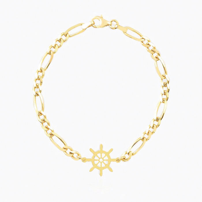 Gemi Dümeni Figaro Zincir Çocuk Bilekliği - Melike