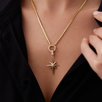 Gemici Kilit Kutup Yılıdızı Charm Kolye - Özer