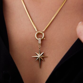 Gemici Kilit Kutup Yılıdızı Charm Kolye - Özer (1)