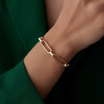 Geniş Oval Ataç Bileklik - Reha