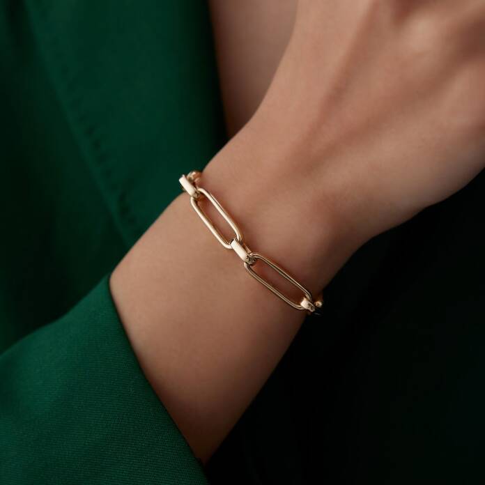 Geniş Oval Ataç Bileklik - 1