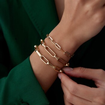 Geniş Oval Ataç Bileklik - 4