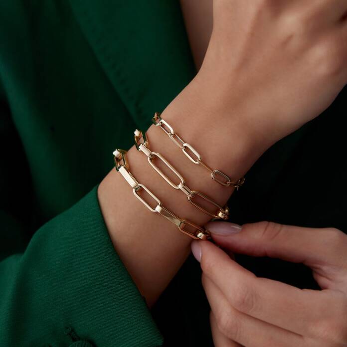 Geniş Oval Ataç Bileklik - 4