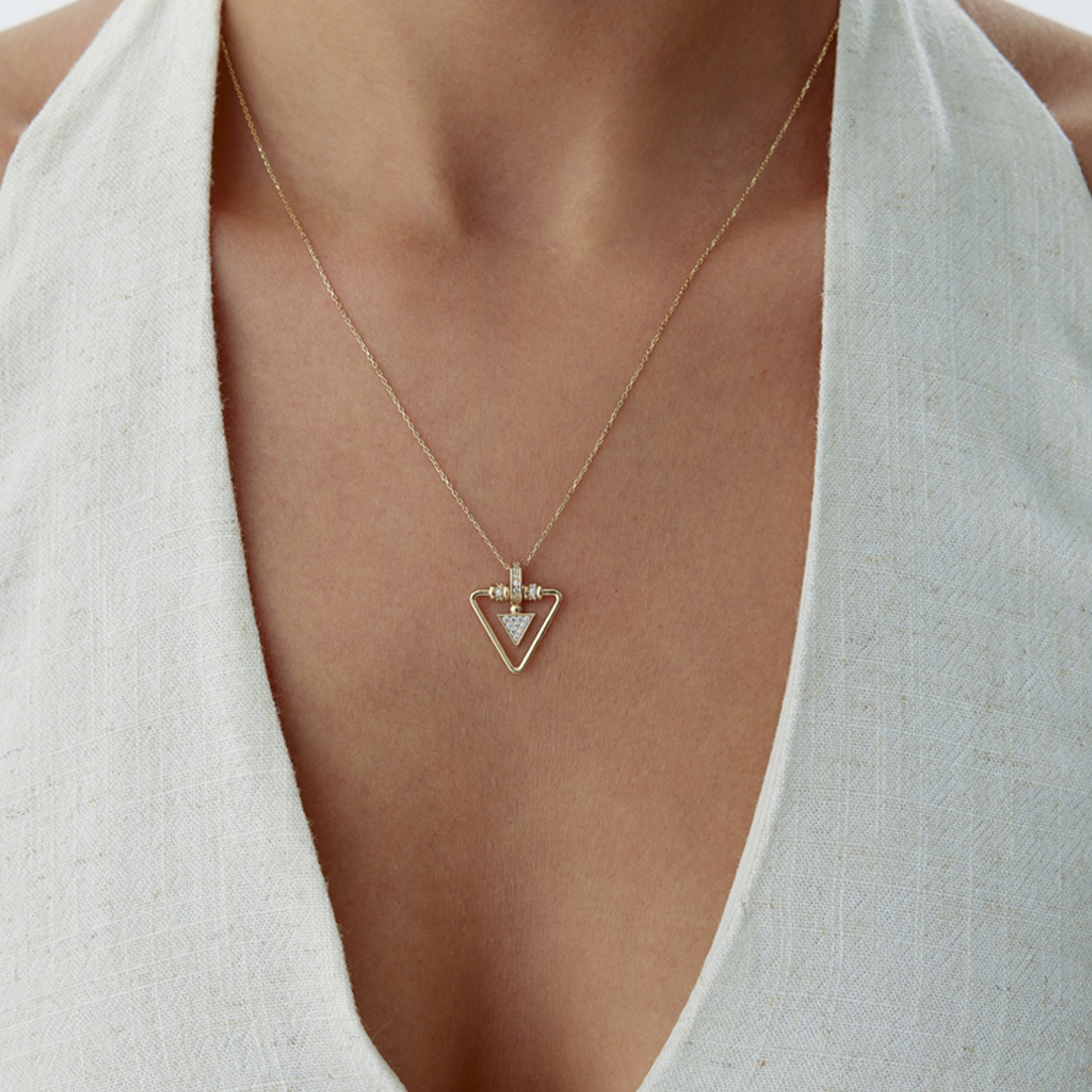 Geo Triangle Kolye - 1