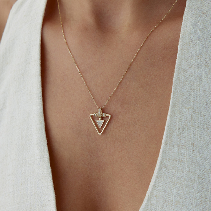 Geo Triangle Kolye - Rayna (1)