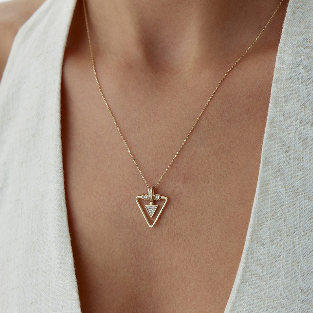 Geo Triangle Kolye - 2