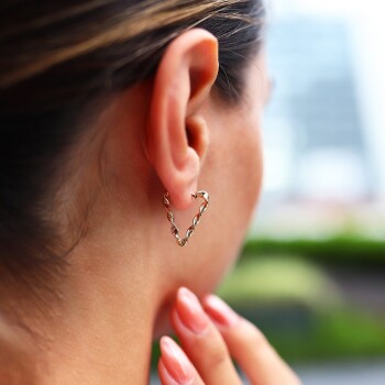 Geometrik Burgu Küpe - Arax