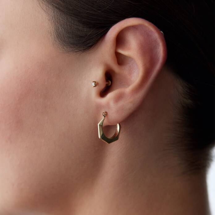 Geometrik Halka Küpe - 2