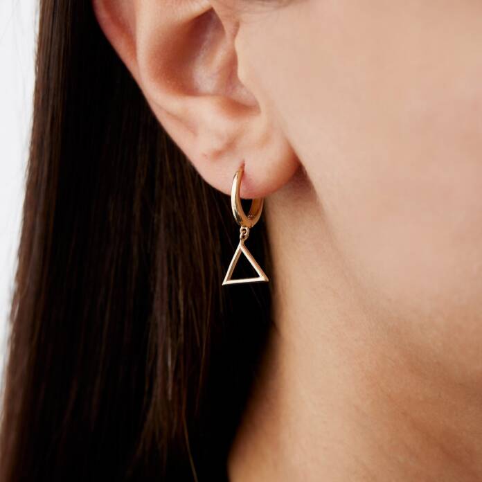 Geometrik Sallantılı Küpe - 1