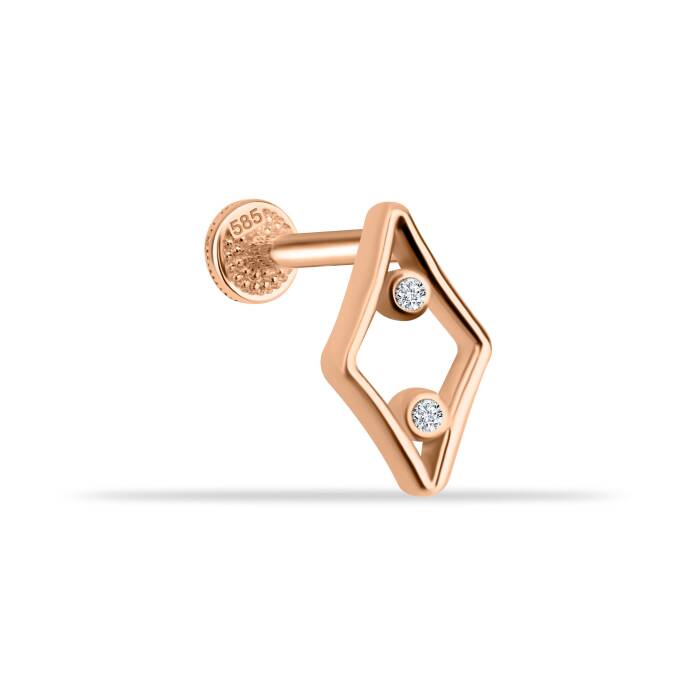 Geometrik Tragus Piercing - 1