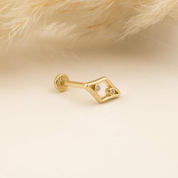 Geometrik Tragus Piercing - 3