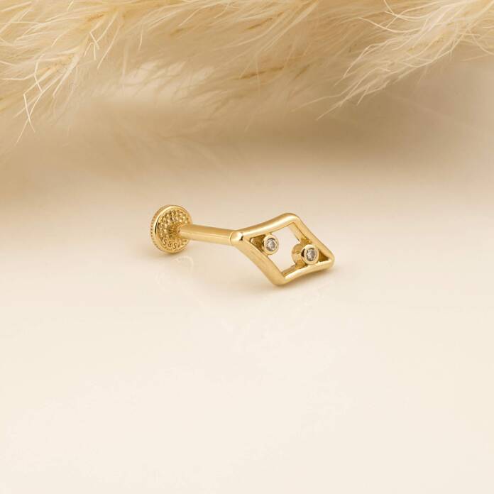 Geometrik Tragus Piercing - 3