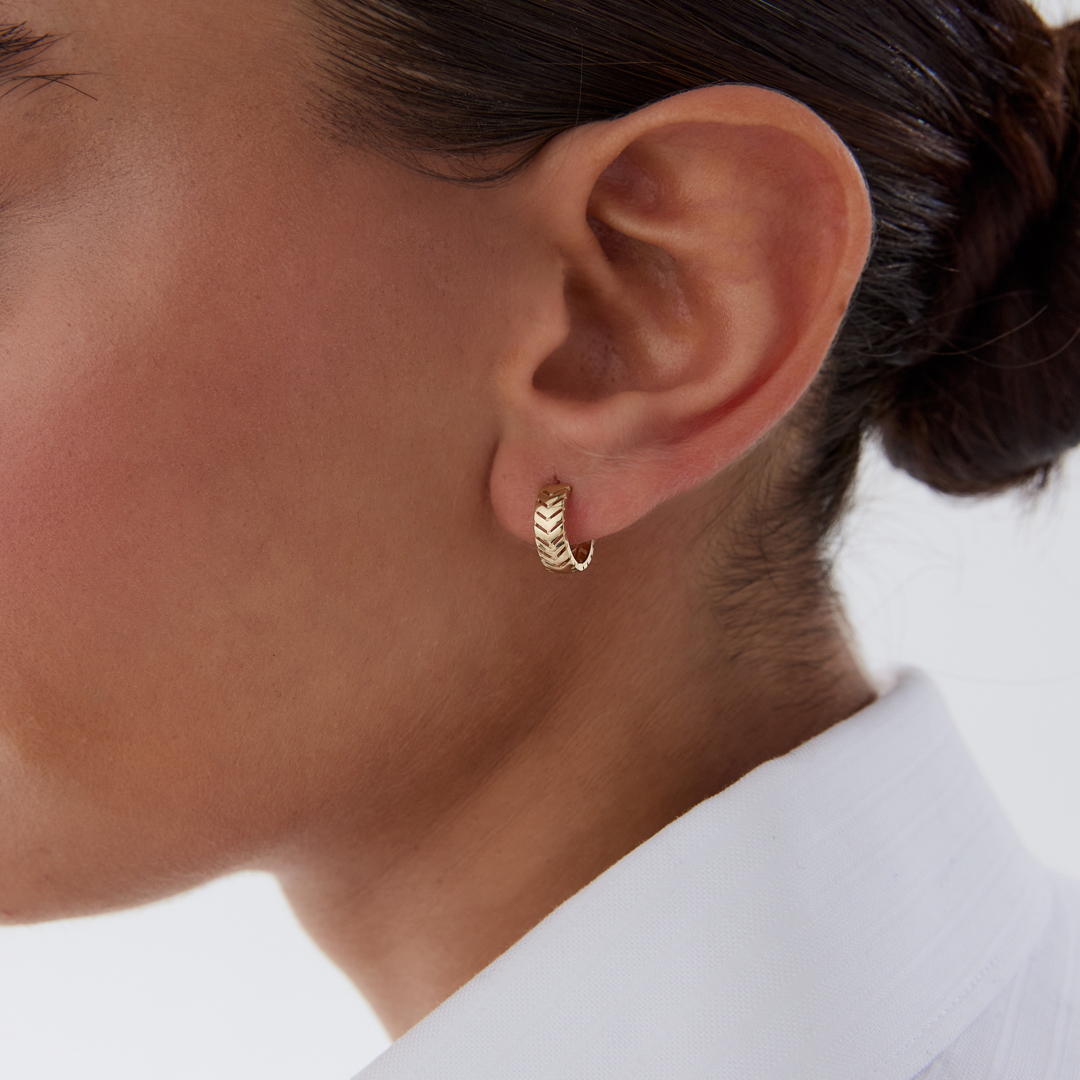 Gez Motif Halka Küpe - 1