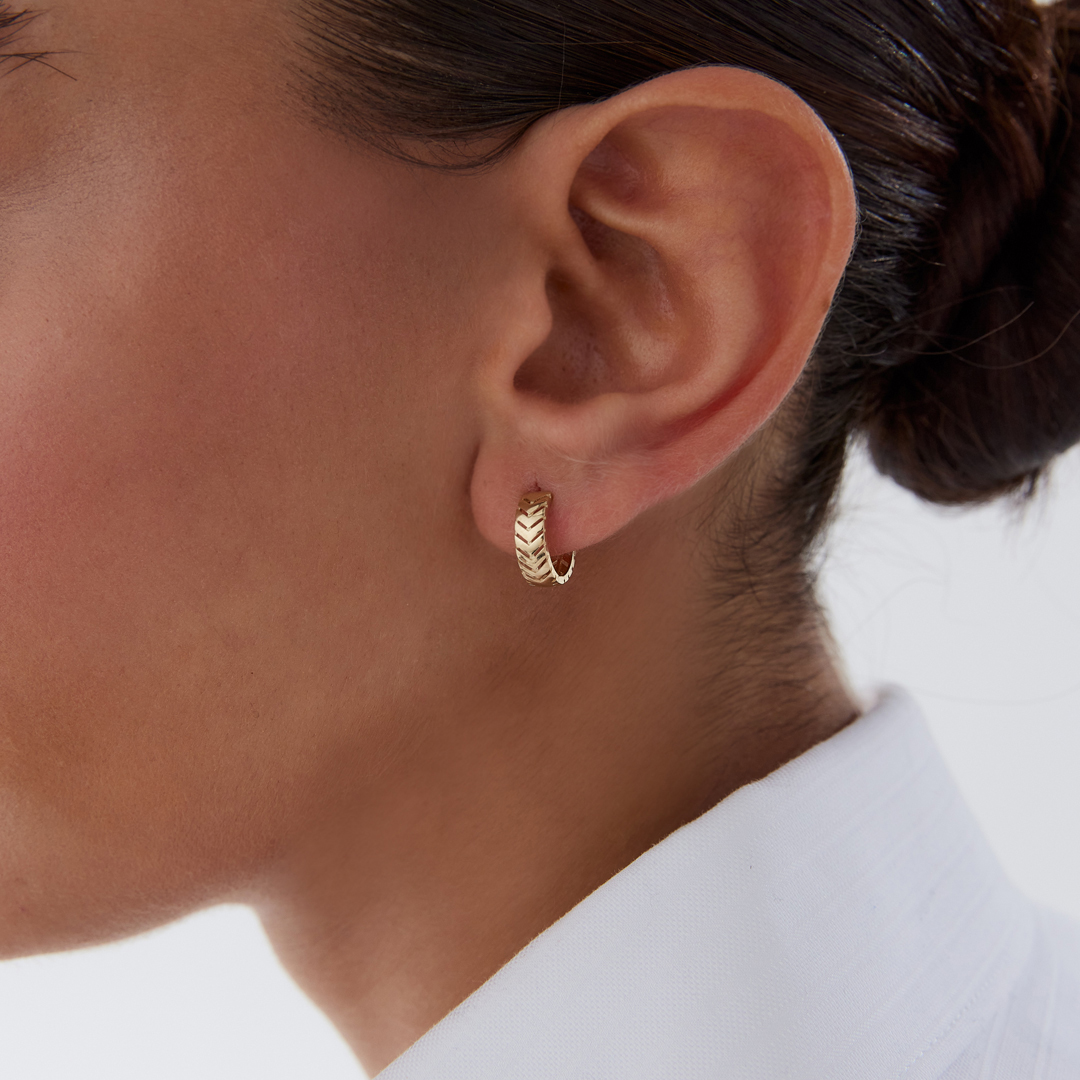 Gez Motif Halka Küpe - 2