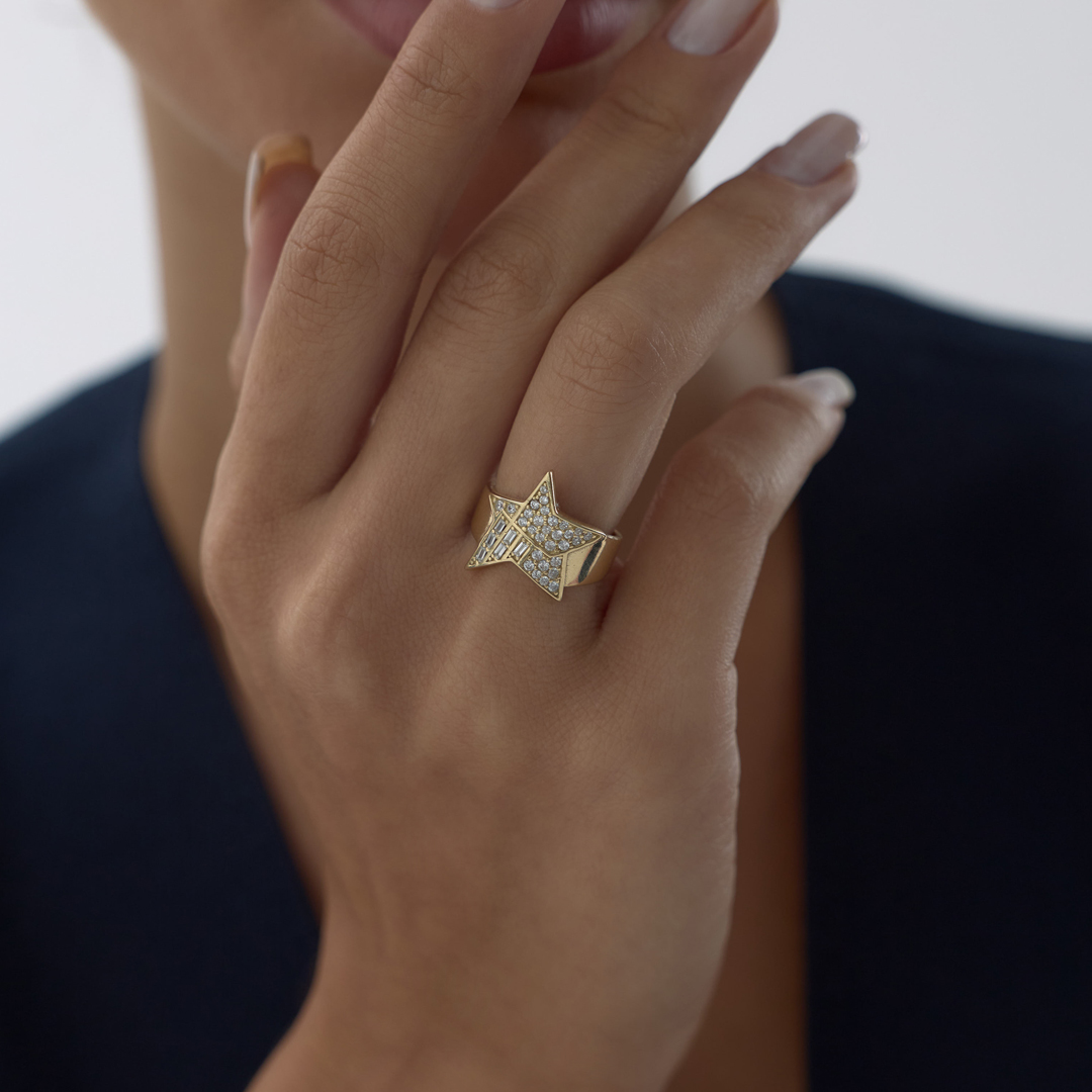 Gleam Taşlı Yıldız Yüzük - 2