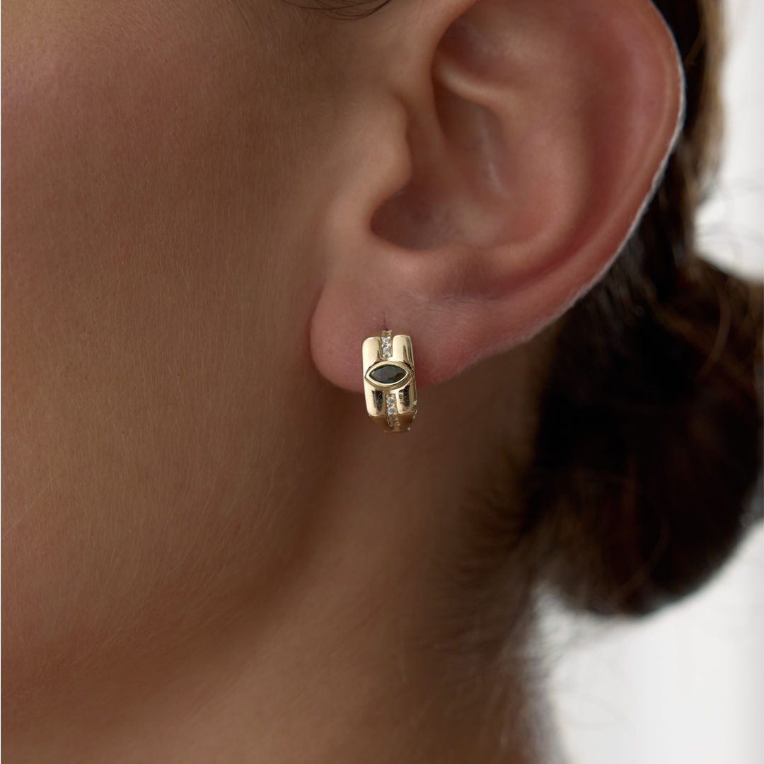 Glitter Taşlı Küpe - 2