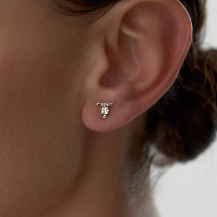 Glow Taşlı Küpe - 1