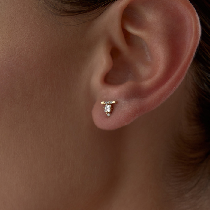 Glow Taşlı Küpe - 2