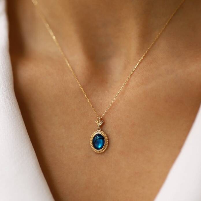 Gök Mavisi Kolye - 1