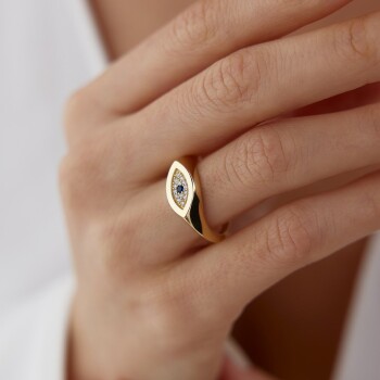Göz Motifli Şovalye Yüzük - Cemart (1)