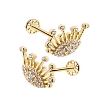 Göz Taş Detay Tragus Piercing - 3