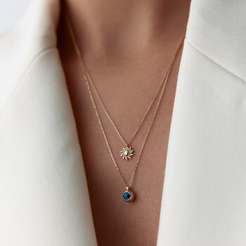 Göz ve Güneş İkili Kolye - Rayna