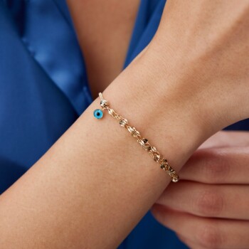 Gözlü Boomerang Bileklik - Rayna