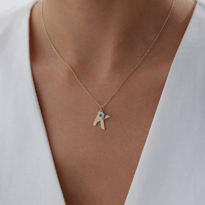 Gözlü Harf Kolye - 1