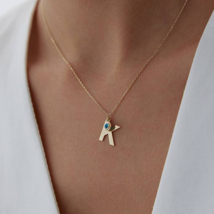 Gözlü Harf Kolye - 2