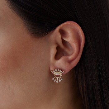 Gözlü Kraliçe Küpe - Rayna