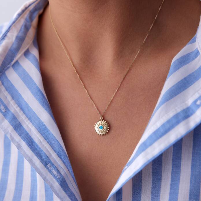 Gözlü Plaka Kolye - 1