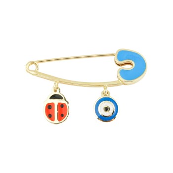 Gözlü Uğur Böceği Bebek İğnesi - Melike