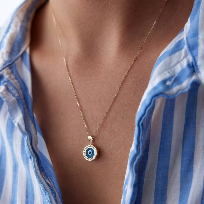 Greek Çerçeve Göz Kolye - 1