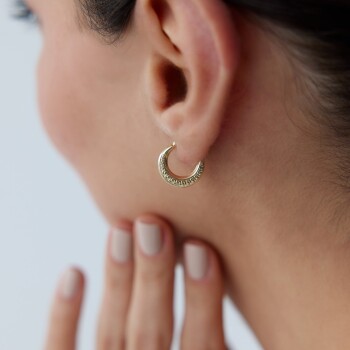 Greek Halka Küpe - Dilmener