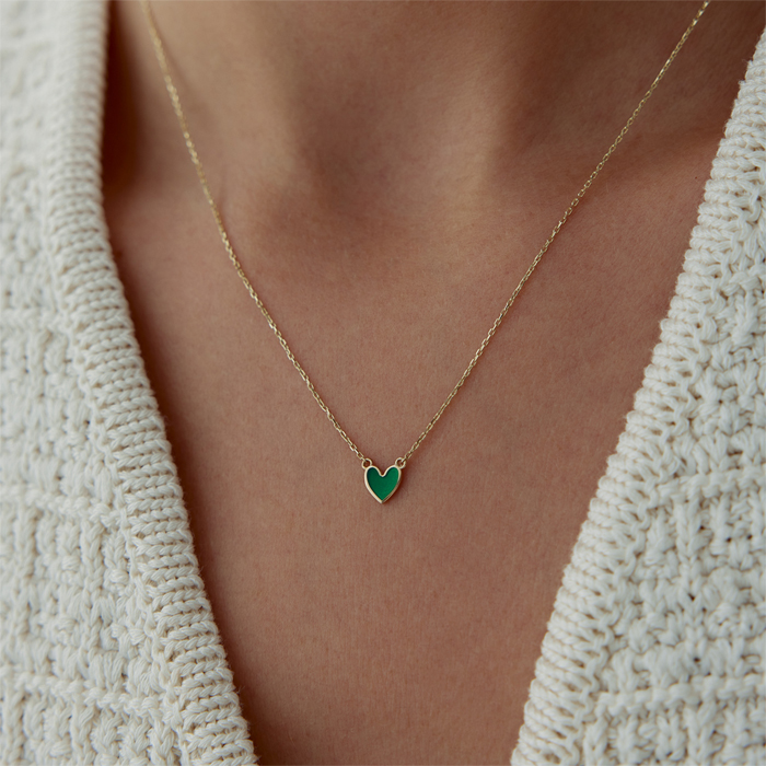 Green Heart Kolye - Mazal (1)