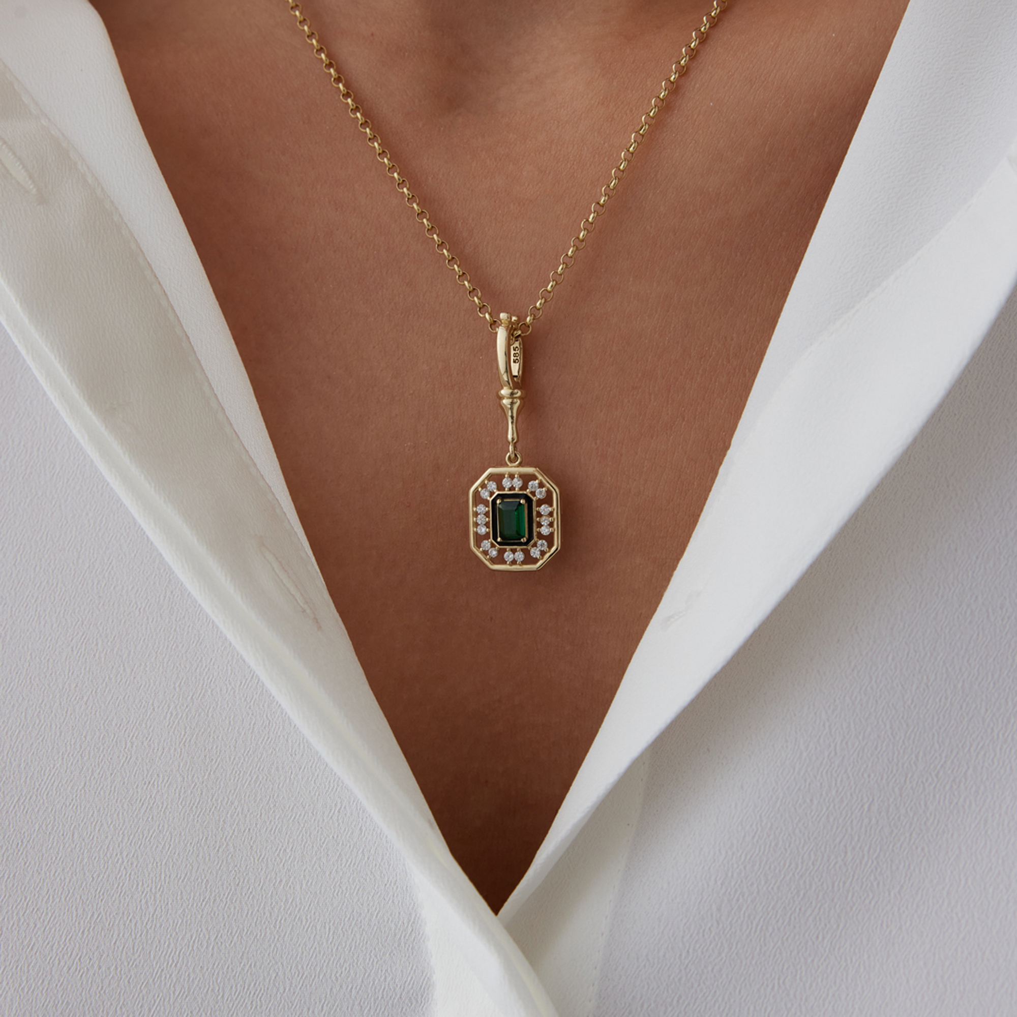 Green Reverse Kolye - Cemart