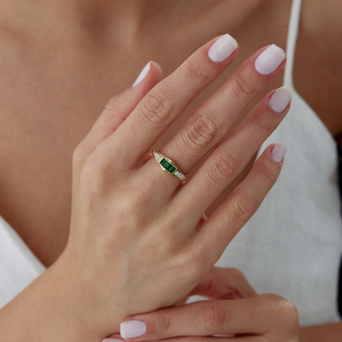 Green Sharp Yüzük - Cemart