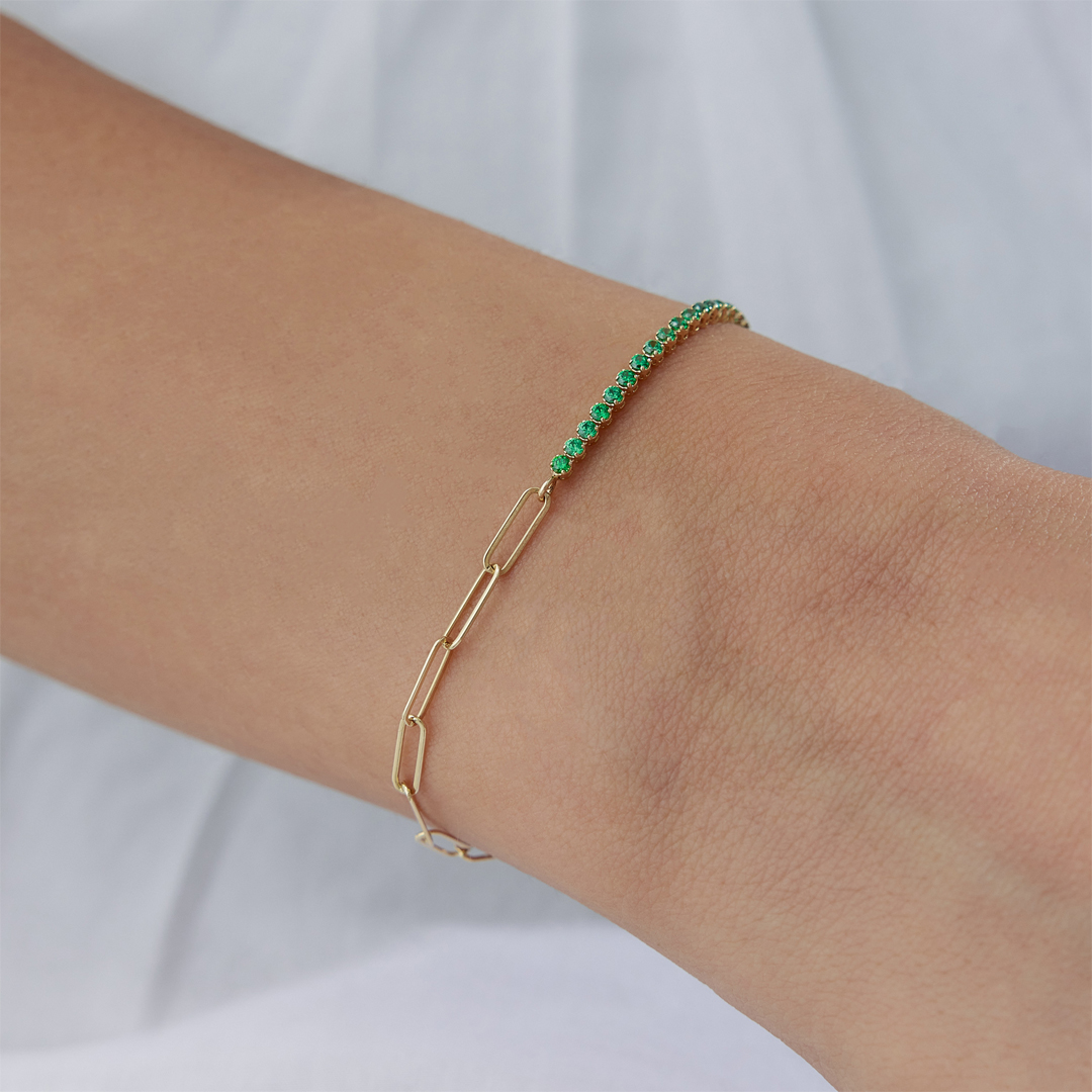 Green Stone Yarı Ataç Bileklik - 1