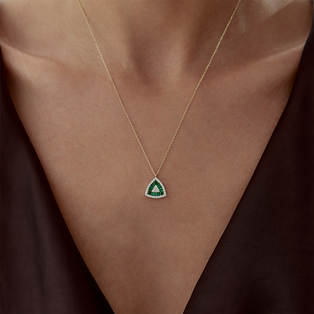 Green Trapez Kolye - 1