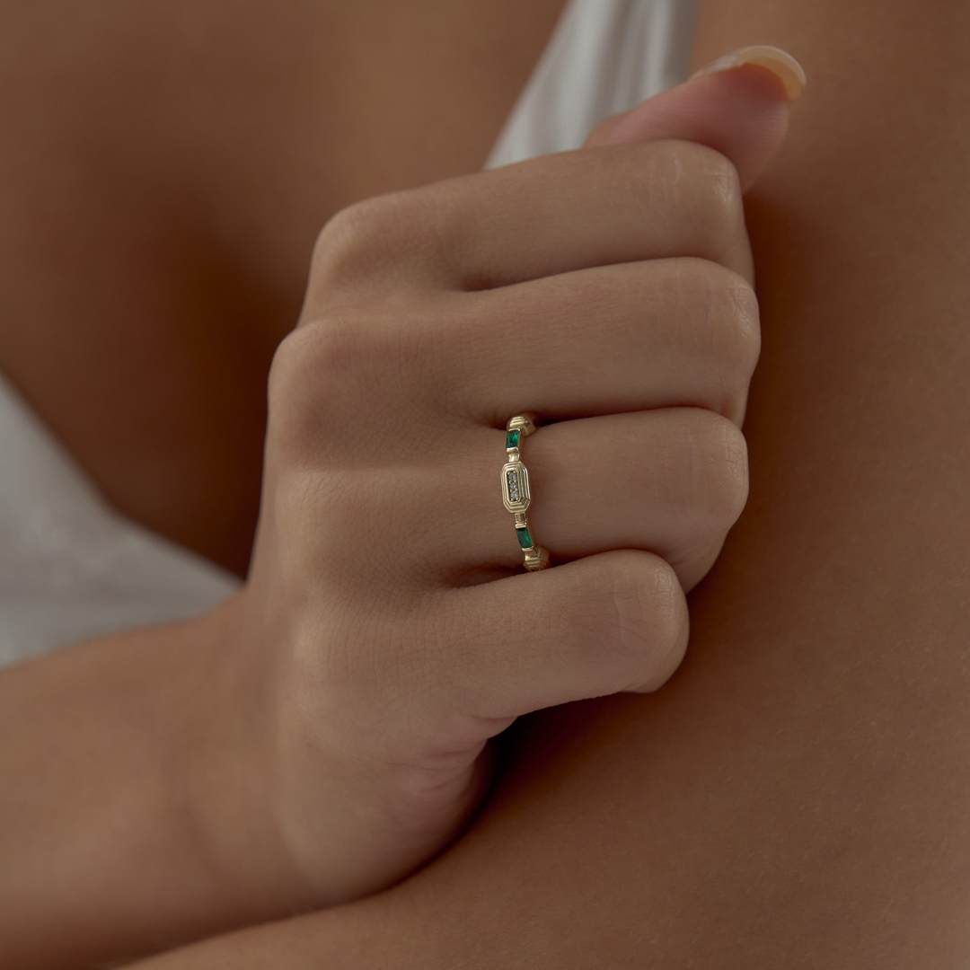 Green Vera Axis Yüzük - 1