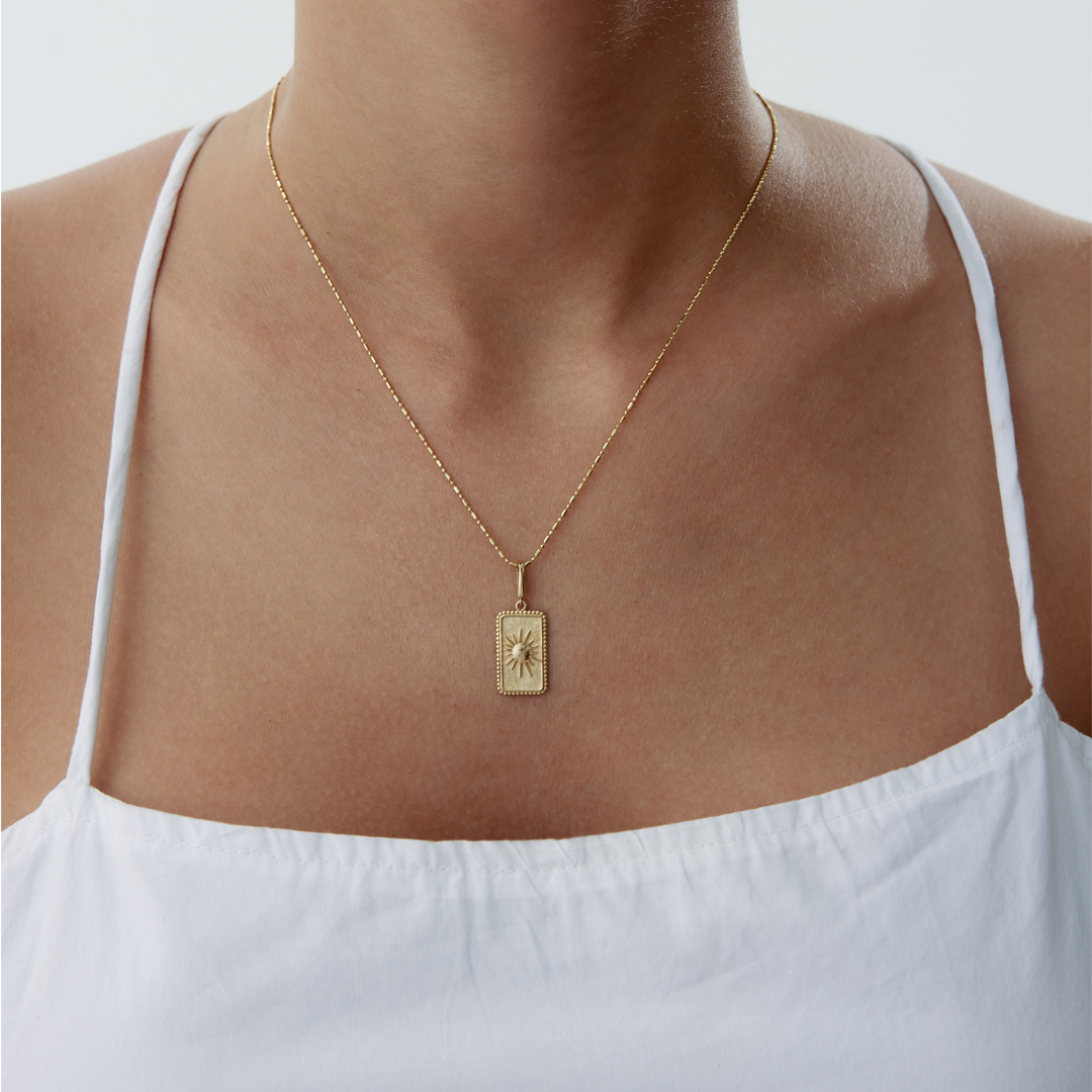 Güneş Madalyon Kolye - 1