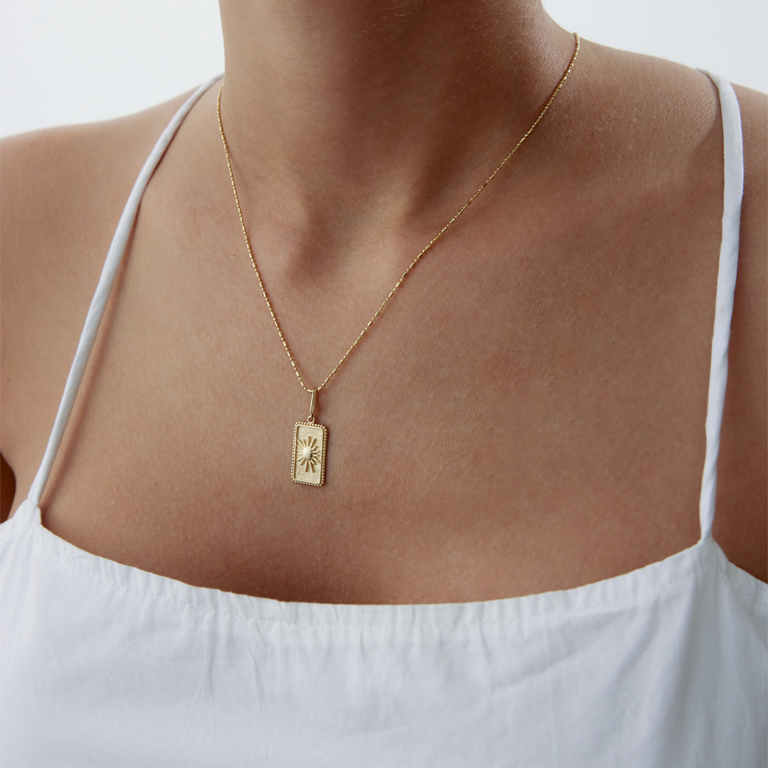 Güneş Madalyon Kolye - 2