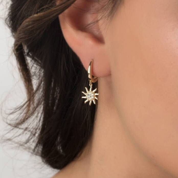 Güneş Sallantılı Küpe - 1