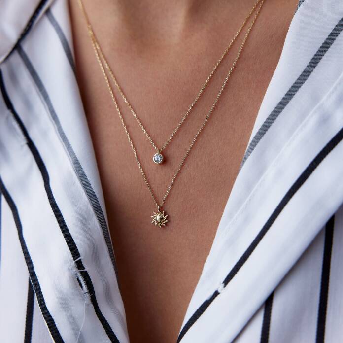 Güneş ve Tektaş Kolye - 1