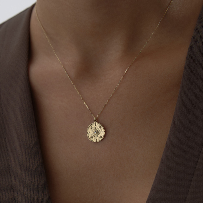 Güneşli Pusula Kolye - RİTİM (1)