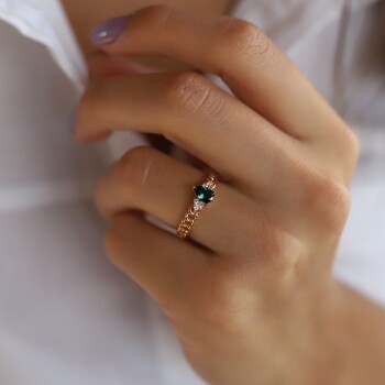 Gurmet Green Damla Yüzük - 2