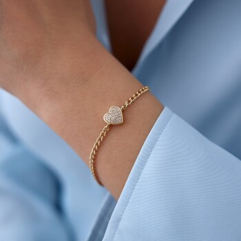 Gurmet Taşlı Kalp Bileklik - Gökhan Bera